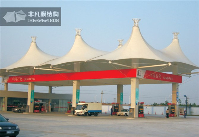 JY001 gas station canopy steel membrane structure