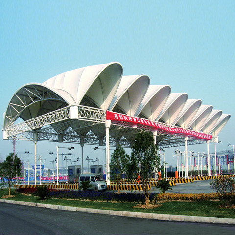 SF002 high-speed toll station canopy steel membrane structure