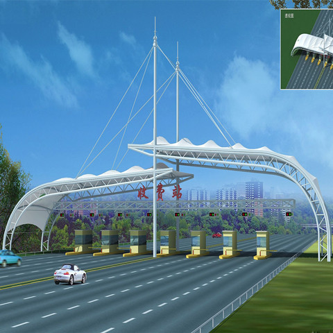 SF007 high-speed toll station membrane structure canopy