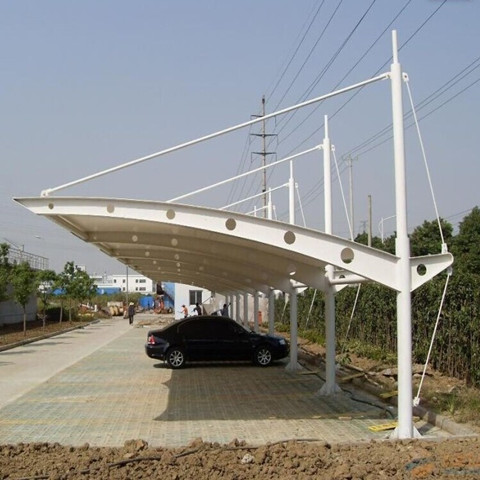 TC004 membrane structure parking shed diagonal pulling type