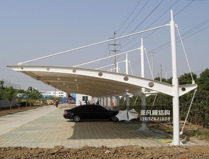TC004 membrane structure parking shed diagonal pulling type