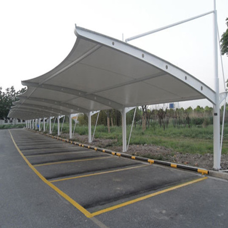 TC005 membrane structure parking shed diagonal pulling type