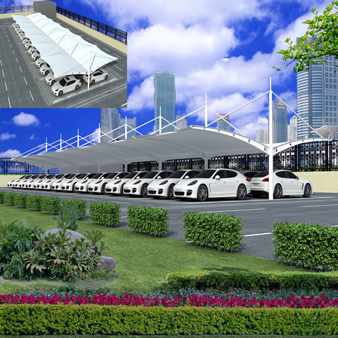 TC022 membrane structure parking shed
