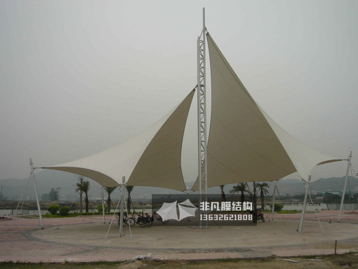 JG006 广场休闲景观膜结构 广州蕉门河