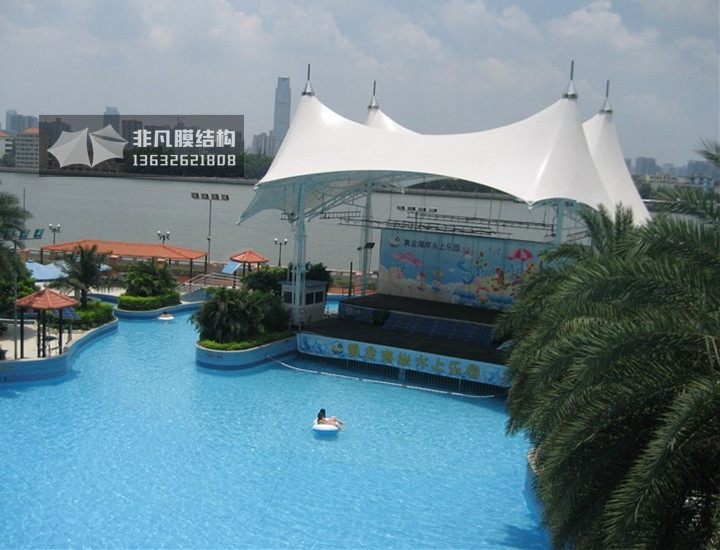 WT007 舞台景观膜结构 黄金海岸水上乐园