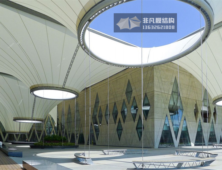 SY008 commercial street membrane structure canopy