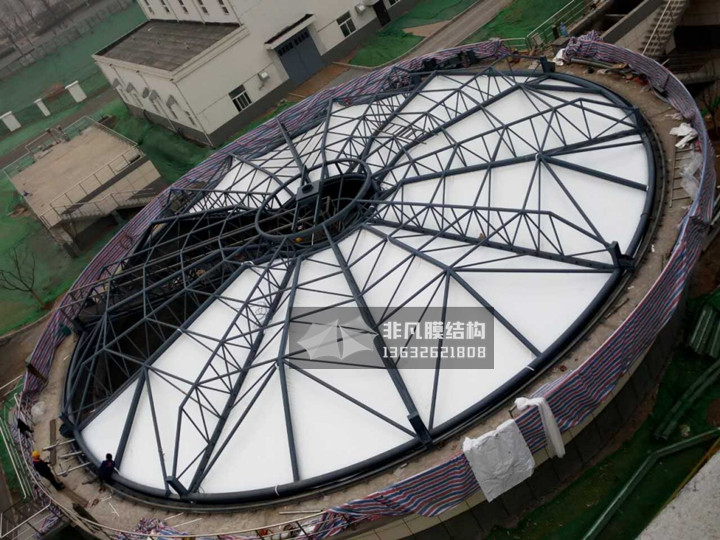WS001 Membrane structure of sewage pool facilities
