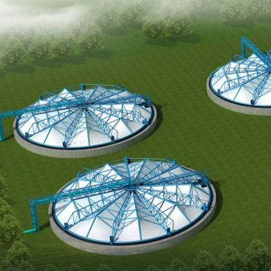 WS003 Membrane structure of sewage pool facilities