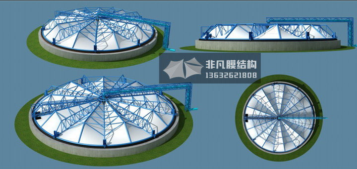 WS003 Membrane structure of sewage pool facilities