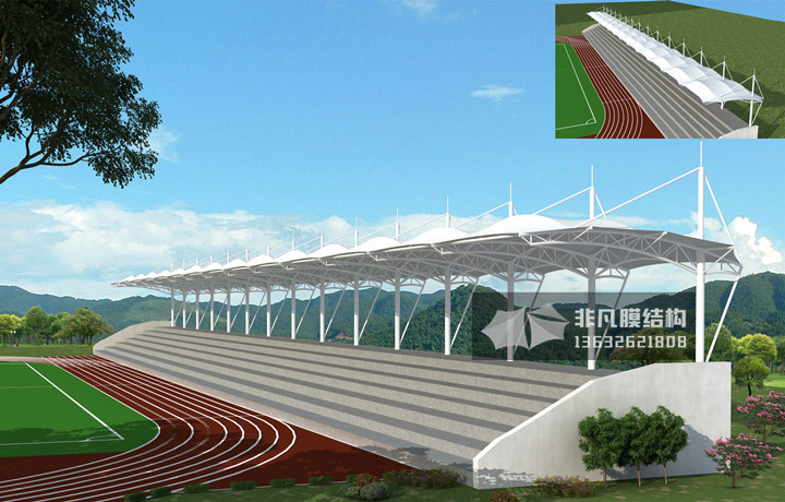 KT022 sports stand membrane structure
