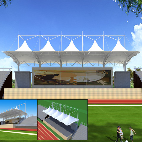KT023 sports stand membrane structure