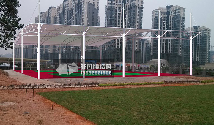 QC002 The badminton court membrane structure canopy