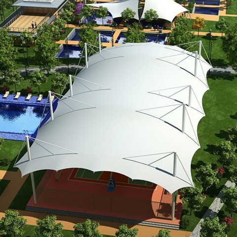 QC007 basketball court membrane structure canopy