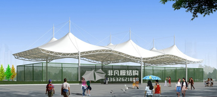 QC015 court membrane structure canopy
