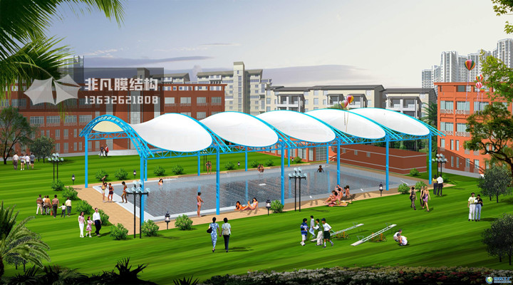 YC004 membrane structure canopy swimming pool