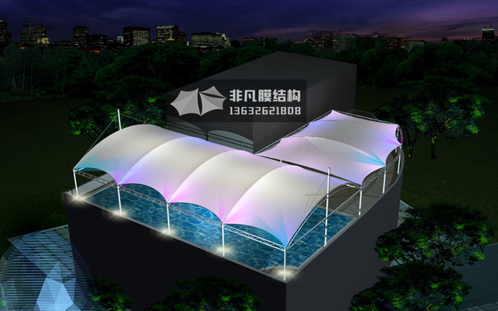 YC005 游泳池膜结构雨棚