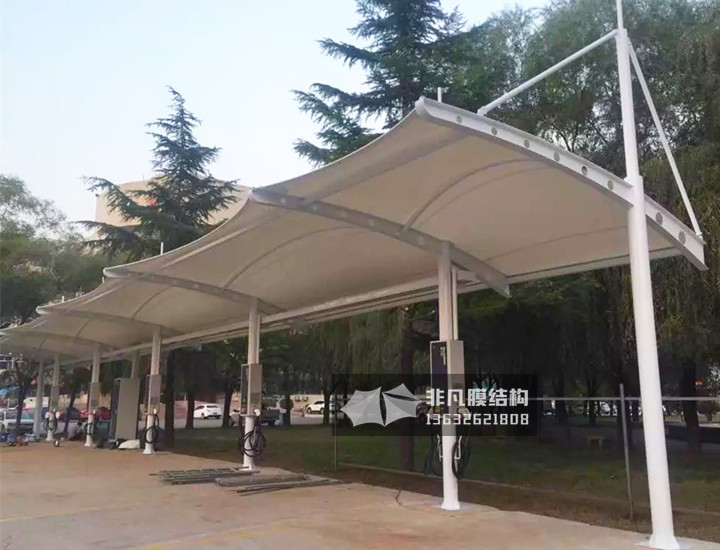 TC023 charging pile membrane structure parking shed