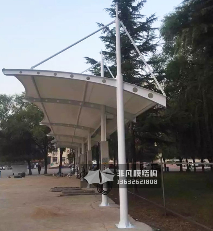 TC023 charging pile membrane structure parking shed