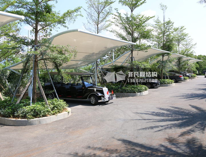 TC025 膜结构停车棚 深圳大鹏龙岐湾