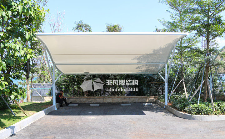 TC025 膜结构停车棚 深圳大鹏龙岐湾