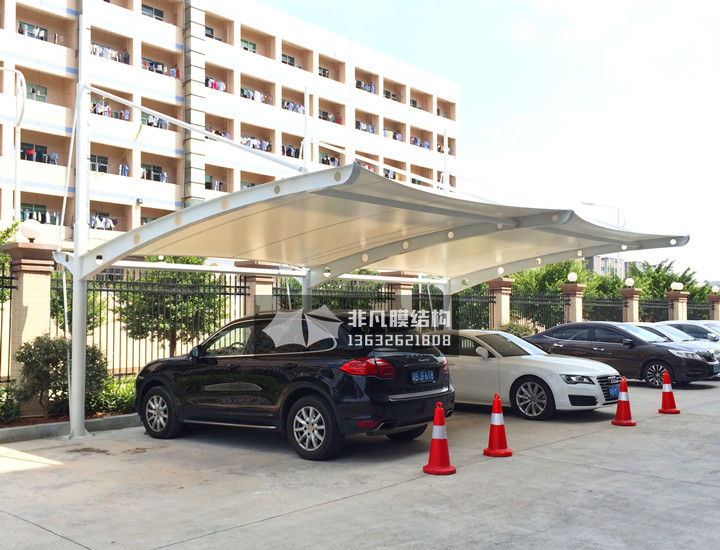 TC027 membrane structure parking shed