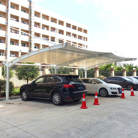 TC027 membrane structure parking shed