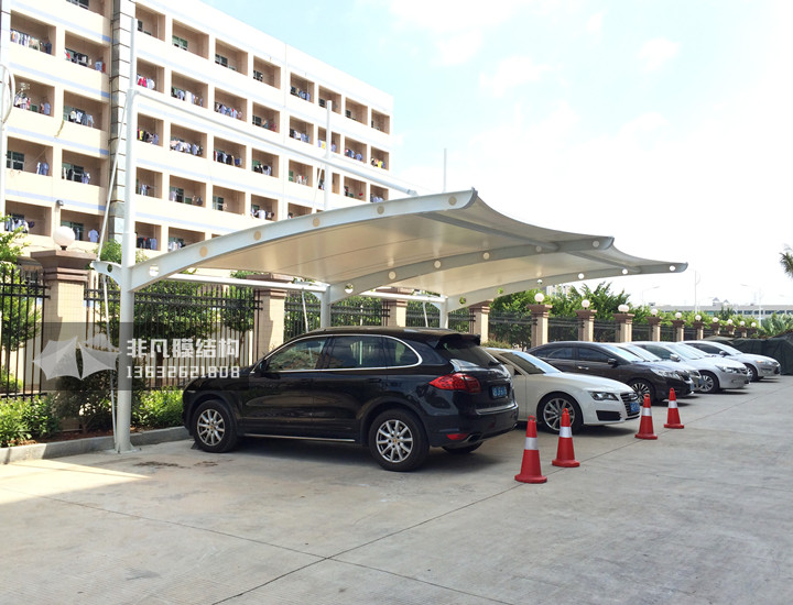 TC027 membrane structure parking shed