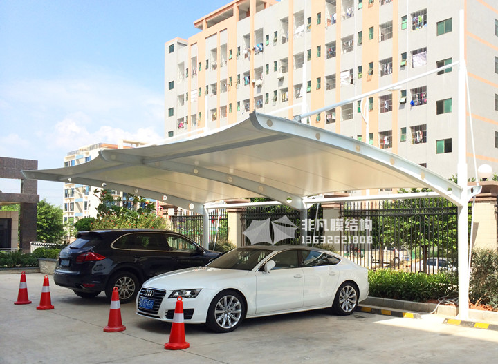 TC027 membrane structure parking shed