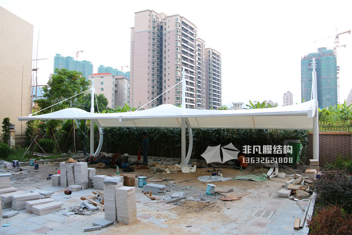 TC028 membrane structure parking shed