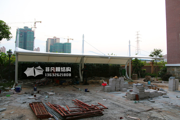 TC028 membrane structure parking shed