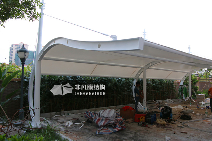 TC028 membrane structure parking shed