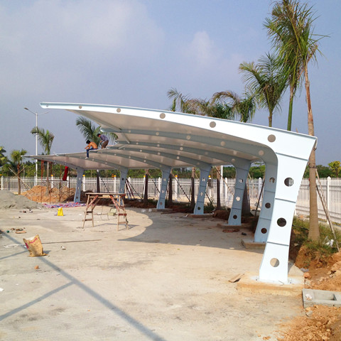 TC029 membrane structure parking shed