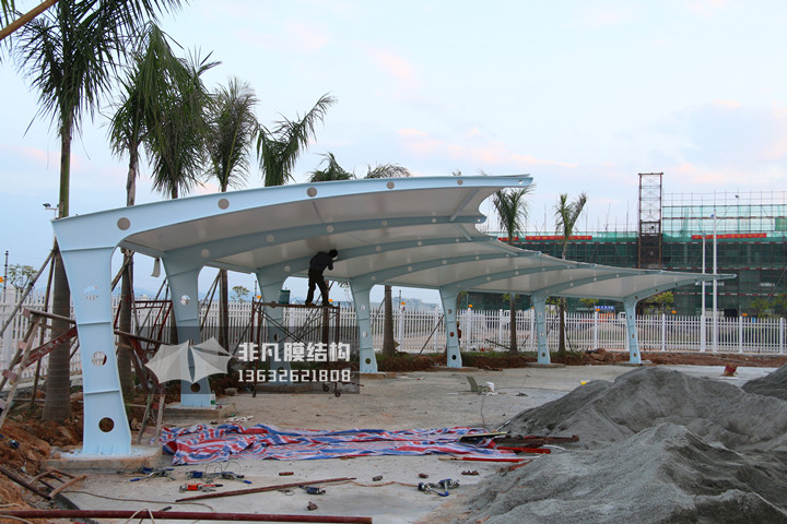 TC029 膜结构停车棚 江门轨道交通工厂
