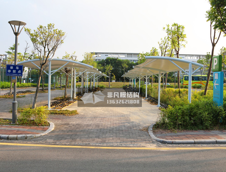 TC033 自行车膜结构停车棚 香港中文大学深圳附属医院
