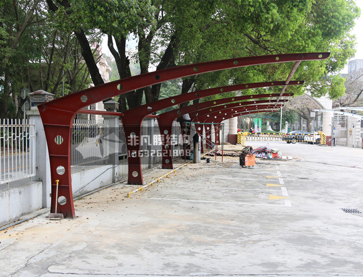 TC037 membrane structure parking shed