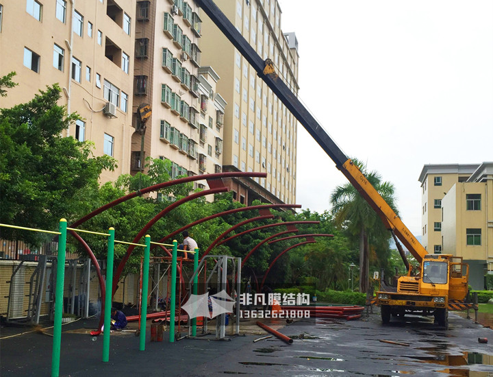 TC040 膜结构雨棚 深圳南联学校