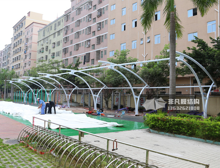 TC040 膜结构雨棚 深圳南联学校