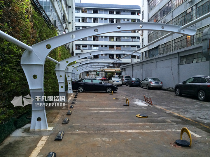 TC042 膜结构停车棚 罗湖区新秀工业区