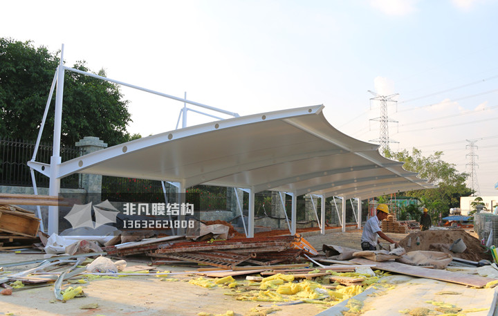TC044 membrane structure parking shed