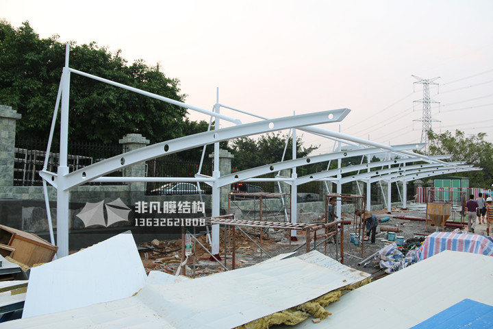 TC044 membrane structure parking shed