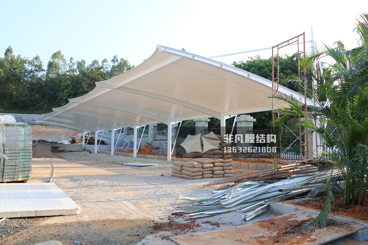 TC044 membrane structure parking shed