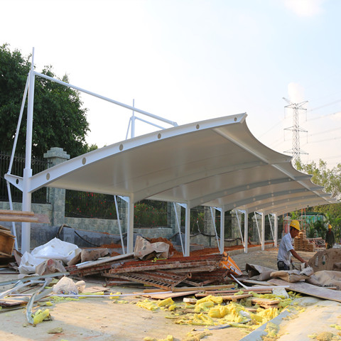 TC044 membrane structure parking shed