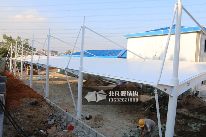 TC044 membrane structure parking shed
