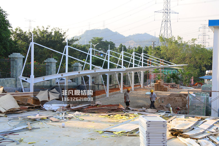 TC044 membrane structure parking shed