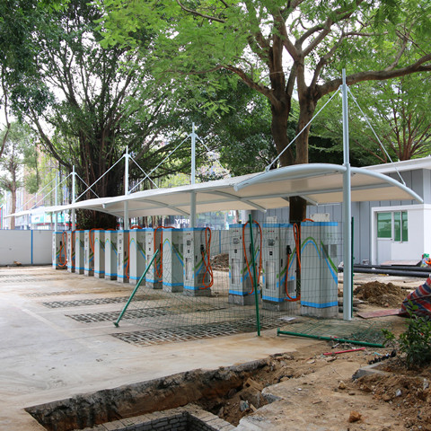TC045 charging station of membrane structure canopy