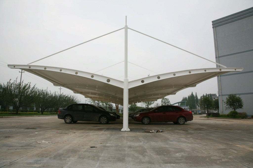 张拉膜车棚 张拉膜车棚